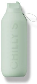 Sticlă termos Chilly's Bottles - verde pal 500ml, colecția Series 2 Flip