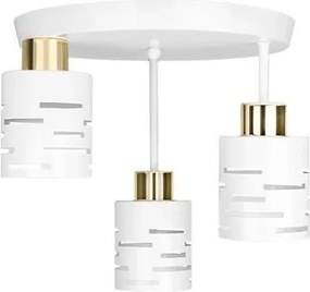 Lustru aplicat ELEN 3xE27/35W/230V alb/auriu