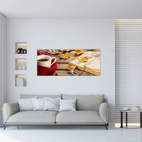 Tablou - Ceainărie de toamnă (120x50 cm)