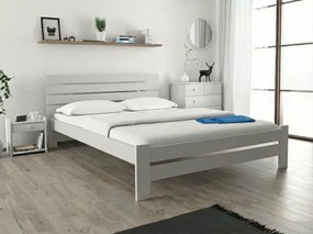 Pat inaltat PARIS 180x200 cm, alb Saltele: Cu saltele Somnia 18 cm, Somiera pat: Cu lamele drepte