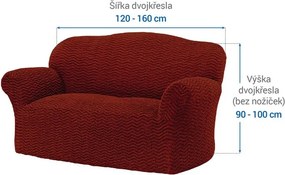 Gaico Huse bielastice CRISTINA cupru fotoliu dublu (l. 120 - 160 cm)