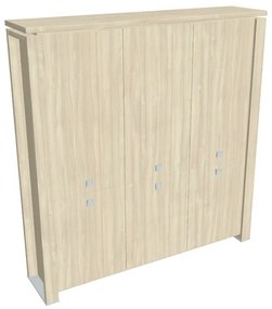 Dulap înalt Verno+ S 200 x 46 x 210 cm, salcâm / vanilie