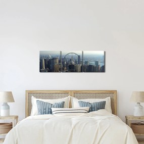 Tablou - Manhattan de zi (cu ceas) (90x30 cm)