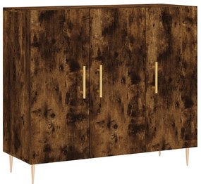 828097 vidaXL Servantă, stejar fumuriu, 90x34x80 cm, lemn compozit