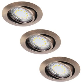 SET 3x corp de iluminat încastrat Rabalux 1051 LITE 3xGU10-LED/3W/230V