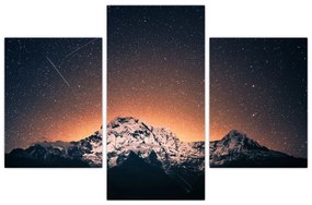 Tablou cu cerul nocturn cu munți (90x60 cm)