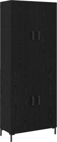 vidaXL Bufet Pe perete Stejar negru 69,5 x 34 x 180 cm Lemn compozit