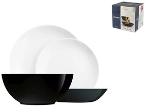 Serviciu de masa Luminarc 19 piese, opal, Diwali Black&white