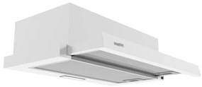 Hotă extractibilă HOMEFORT HPK611W, încorporată, iluminare LED, 1 motor, 408 m3/h, 54-66 dB, lățime 60 cm, B