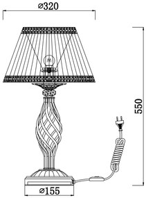 Veioza / Lampa de masa eleganta design clasic Grace bronz MYRC247-TL-01-R