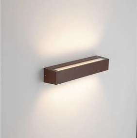 Aplica exterior corten liniara 38cm IP65 LED CCT PRISMATIC