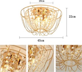 Brilagi - Lustru aplicat VASTERAS 4xE14/40W/230V, diam. 45 cm