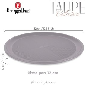 Tava pizza 32 cm Taupe Berlinger Haus BH 7931, antiaderent, gri