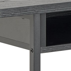 Masă consolă neagră cu aspect de lemn de frasin 40x140 cm Darlington – Actona