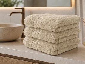 Prosop Classic 70 x 140 cm crem, 100% bumbac
