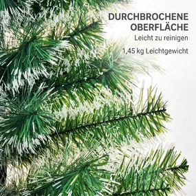 HOMCOM Brad Artificial de Crăciun cu 416 Crengi, Brad de Crăciun din PET cu Bază Metalică, Ø75x150 cm, Verde | Aosom Romania