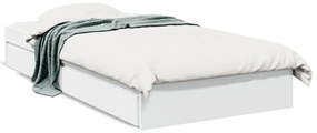 3280671 vidaXL Cadru de pat cu sertare, alb, 100x200 cm, lemn prelucrat