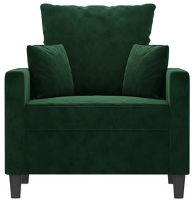Fotoliu canapea, verde inchis, 60 cm, catifea Verde inchis, 78 x 77 x 80 cm