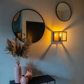 Lampă de perete industrială maro ruginiu - Cage