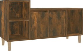 vidaXL Comodă TV, stejar fumuriu, 100x35x55 cm, lemn prelucrat