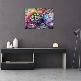 Tablou pe sticlă - Peștișorul colorat (70x50 cm)