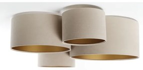 Plafonieră SPACE 4xE27/60W/230V bej/auriu