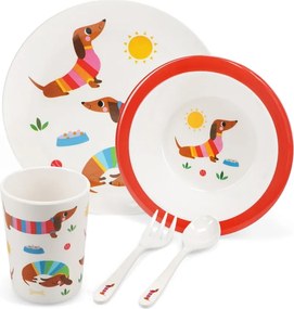 Set de veselă pentru copii 5 buc. Sunny Sausage Dog – Rex London
