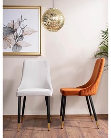 Scaun de bucaterie Piano Velvet, gri deschis/negru