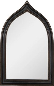Oglinda de perete, neagra, aspect classic, 17x2x26 cm