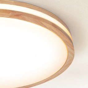 Brilagi - Corp de iluminat LED dimerizabil MOLINA, 60W/230V, 3000-6500K, finisaj stejar, Ø 58 cm + telecomandă