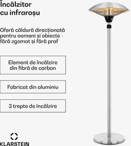 Blumfeldt Heat Guard, încălzitor radiant cu infraroșu, IP44, reglabil pe înălțime, IR ComfortHeat, 2100W