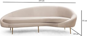 Canapea crem 255 cm Eses – Artie