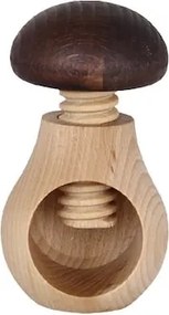 Spărgător de nuci din lemn de fag certificat FSC, formă de ciupercă, natur, 6 × 10 cm, „Mushroom"