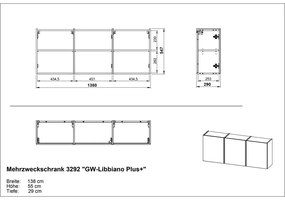 Dulap pentru hol crem 138x55x29 cm Libbiano – Germania