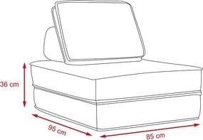 Canapea multifuncțională extensibilă CALMERO - negru
