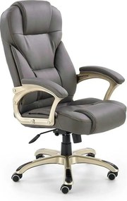Scaun directorial DESMOND, gri, piele ecologica/cauciuc, 67x70x112/119