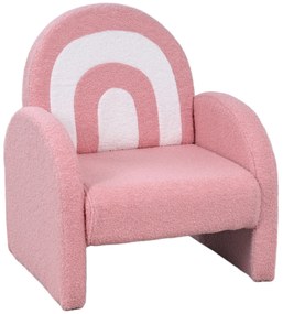 AIYAPLAY Scaun pentru copii canapea pentru copii sub formă de curcubeu, mini canapea din pluș pentru băieți și fete, roz | Aosom Romania