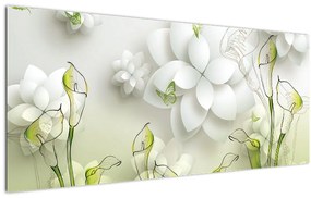 Tablou cu flori (120x50 cm)