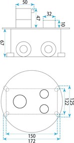 Set de dus incastrat Rea Lungo Diamond cupru + BOX