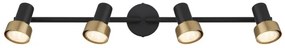 Spot Globo 57917-4G MASON 4xGU10/25W/230V negru/auriu