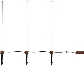 Set de 3 corpuri iluminat exterior decorativ cu tarus KASP H-90cm