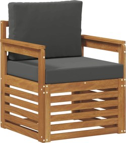 vidaXL Set de canapele de exterior cu pernă natural 71 x 63 x 73 cm