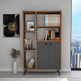 Bibliotecă Meldan Anthracite and Walnut