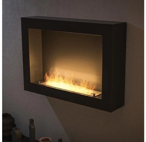 Șemineu BIO de perete InFire 80x56 cm negru