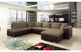 Colțar în formă de U Talina cu funcție de dormit (D) (piele ecologică Soft 066 + Lawa 02). 1058582