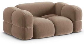 Canapea maro cu tapițerie din catifea 180 cm Loretto – Cosmopolitan Design