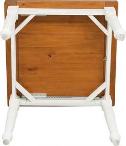 Masa pliabila, L90(180) 90 H80 cm, culoare nuc alb antic, Lemn masiv