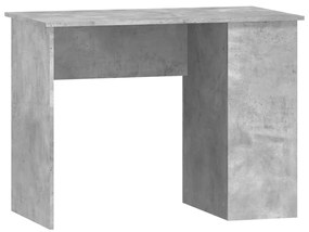 823028 vidaXL Birou, gri beton, 100x55x75 cm, lemn prelucrat