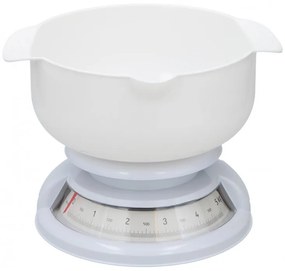 Cantar bucatarie Alpina, mecanic, plastic, alb, 5 kg, 24 x 11 x 22 cm