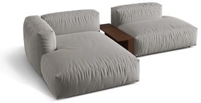 Colțar modular gri deschis (cu colț pe partea stângă ) Martina – Micadoni Home